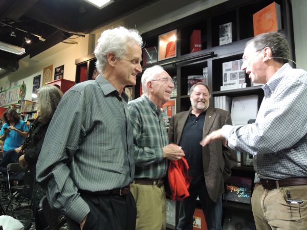 Bob Blum, Ed Feigenbaum, Reese Jones, and John Markoff at Keplers Books in 2016