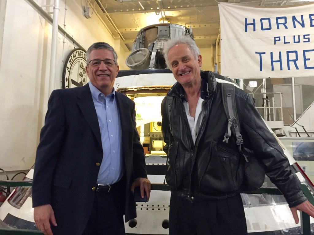 With psych prof Jay in front of the Apollo 11 space capsule